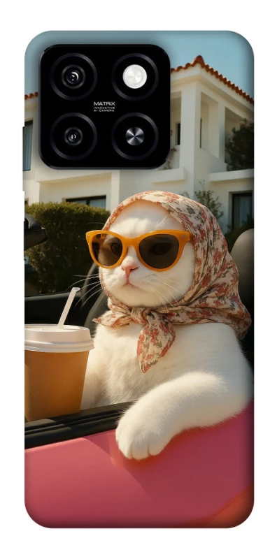 Чехол на ZTE Blade A55 4G Stylish Cat Cruise фото 1 из 1