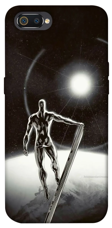 Чехол на Realme C2 Серебряный сёрфер фото 1 из 1