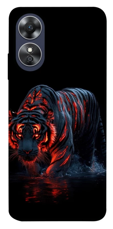 Чохол на Oppo A17 fire tiger фото 1 з 1