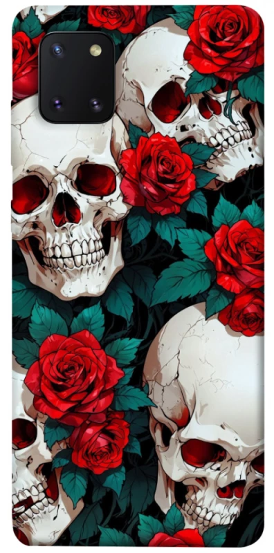 Чохол на Samsung Galaxy Note 10 Lite (A81) skull and rose фото 1 з 1