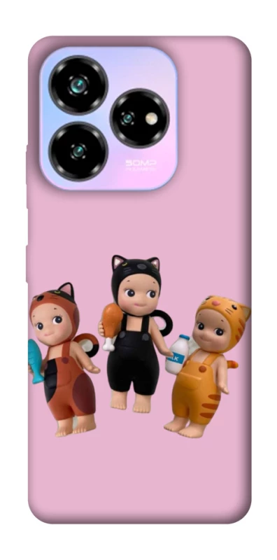 Чохол на ZTE Nubia V60 Desing Cat Cafe Trio фото 1 з 1