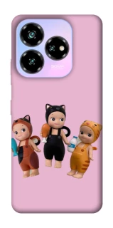 Чохол на ZTE Nubia V60 Desing Cat Cafe Trio фото 1 з 1