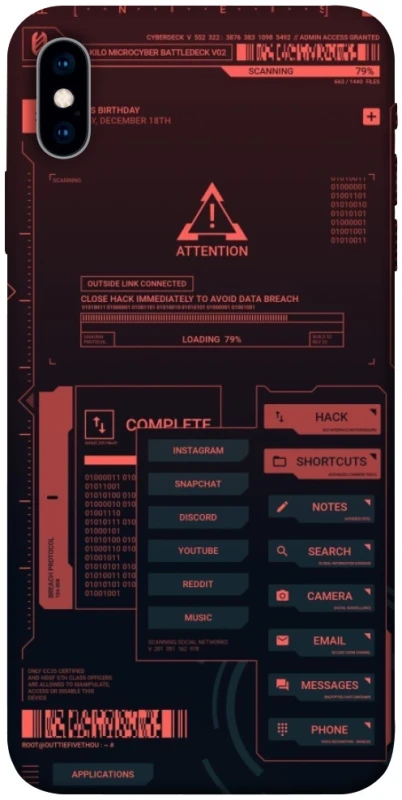 Чохол на Apple iPhone X (5.8") Attention фото 1 з 1