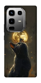 Чохол на Infinix Note 50 Pro Кіт під місяцем v2 фото 1 з 1