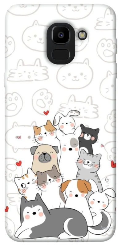 Чохол на Samsung J600F Galaxy J6 (2018) Funny Pets фото 1 з 1