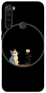Чохол на Xiaomi Redmi Note 8T Cat and flower фото 1 з 1