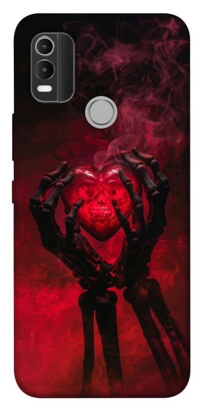Чехол на Nokia C21 Plus Heart in the hands of a skeleton фото 1 из 1