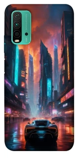 Чехол на Xiaomi Redmi Note 9 4G / Redmi 9 Power Cyber city фото 1 из 1