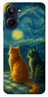Чехол на Realme 10 4G Cats under the stars фото 1 из 1