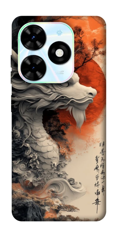 Чехол на TECNO Spark Go 2024 white dragon фото 1 из 1