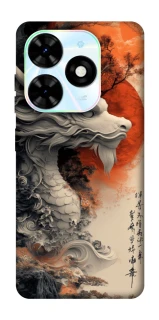 Чехол на TECNO Spark Go 2024 white dragon фото 1 из 1