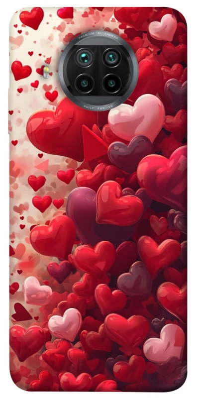 Чохол на Xiaomi Mi 10T Lite / Redmi Note 9 Pro 5G Many hearts фото 1 з 1
