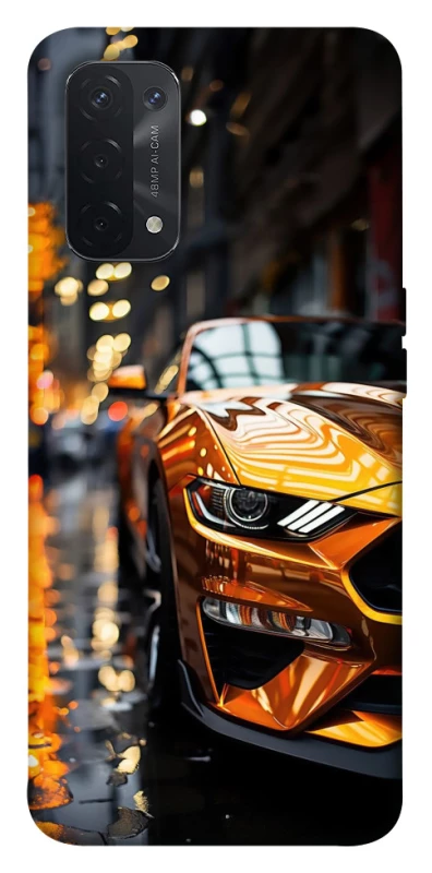 Чохол на Oppo A54 5G / A74 5G Golden sports car фото 1 з 1