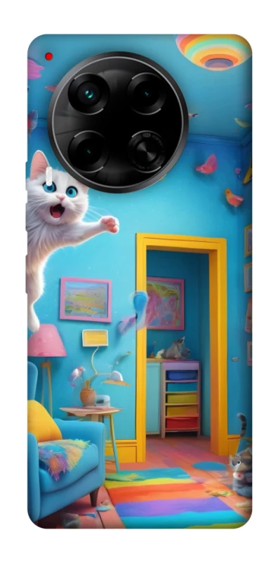 Чохол на TECNO Camon 30 (CL6) crazy cat фото 1 з 1