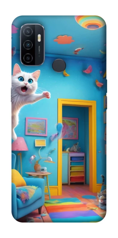 Чохол на Oppo A53 / A32 / A33 crazy cat фото 1 з 1