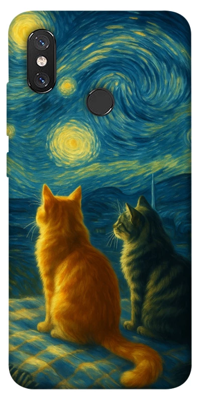 Чохол на Xiaomi Mi 8 Cats under the stars фото 1 з 1