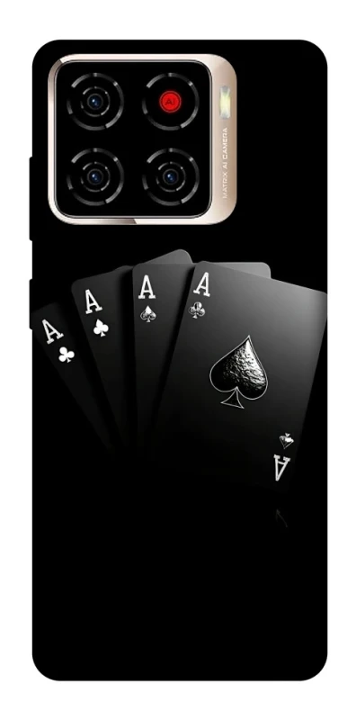 Чехол на ZTE Blade A56 Black Cards фото 1 из 1
