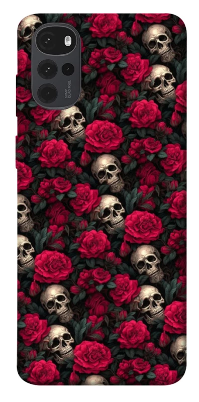 Чохол на Motorola Moto G22 Черепа та рози фото 1 з 1