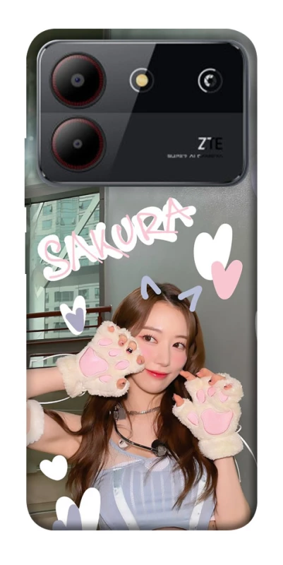 Чехол на ZTE Blade A54 4G Sakura - LE SSERAFIM фото 1 из 1