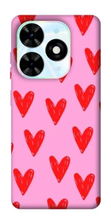 Чохол на TECNO Spark Go 2024 Red hearts 2 фото 1 з 1