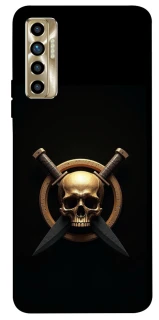 Чехол на TECNO Camon 17P Golden Skull фото 1 из 1