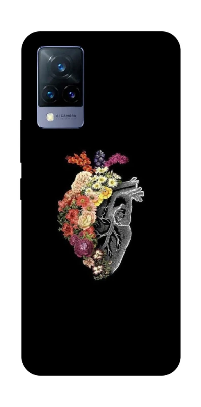 Чохол на Vivo V21 Heart with flowers фото 1 з 1