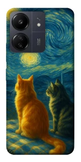 Чехол на Xiaomi Redmi 13C Cats under the stars фото 1 из 1