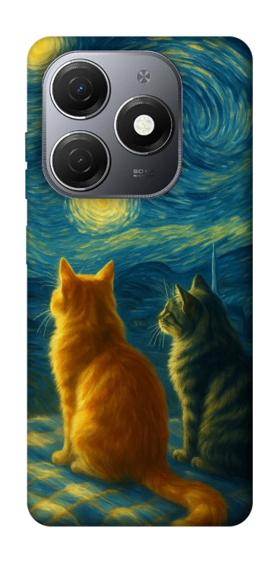 Чохол на TECNO Spark 20 Cats under the stars фото 1 Чохол на TECNO Spark 20 Cats under the stars фото 1 з 1