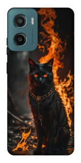 Чехол на Motorola Moto G06 Огненный кот фото 1 из 1