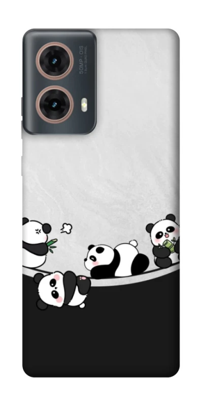 Чехол на Motorola Moto G85 Four pandas фото 1 из 1