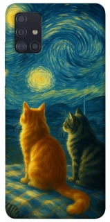 Чохол на Samsung Galaxy A51 Cats under the stars фото 1 Чохол на Samsung Galaxy A51 Cats under the stars фото 1 з 1