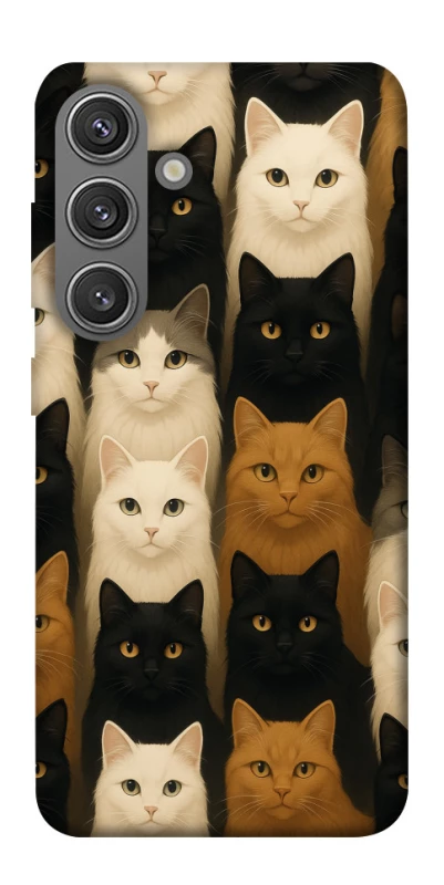 Чехол на Samsung Galaxy S24+ Colorful Cat Collage фото 1 из 1