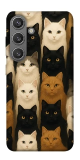 Чехол на Samsung Galaxy S24+ Colorful Cat Collage фото 1 из 1