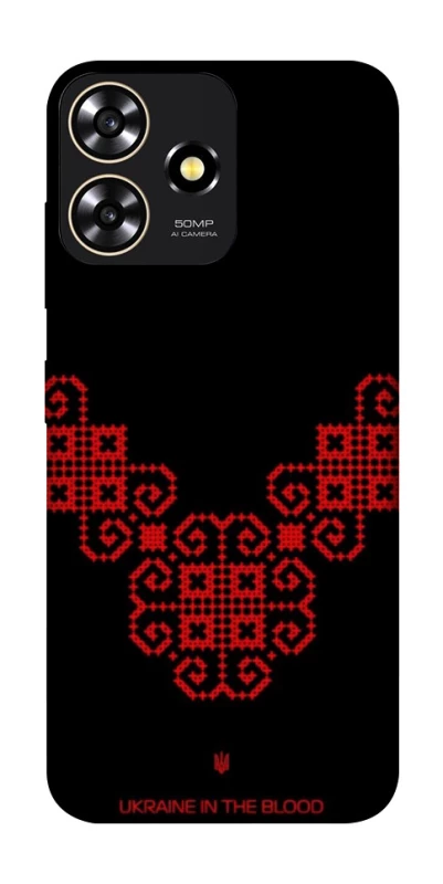 Чохол на ZTE Blade A73 4G Чорно-червона вишиванка фото 1 з 1