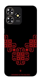 Чехол на ZTE Blade A73 4G Черно-красная вышиванка фото 1 из 1