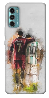Чехол на Motorola Moto G60 Ronaldo и Messi фото 1 из 1