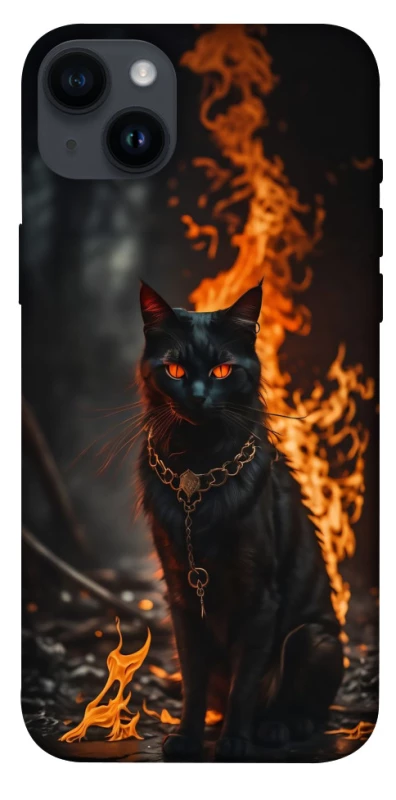 Чехол на Apple iPhone 14 Plus (6.7") Огненный кот фото 1 из 1