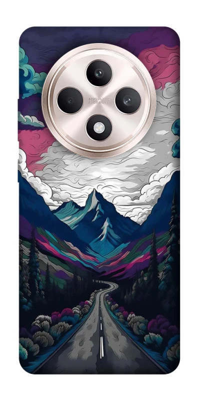 Чехол на Oppo Reno 12 F 4G/5G Нарисованные горы фото 1 из 1