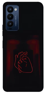 Чехол на TECNO Camon 18 Красное сердце фото 1 из 1