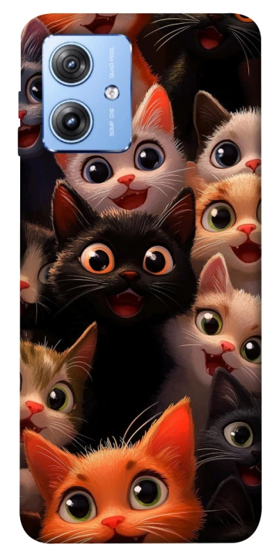 Чохол на Motorola Moto G84 happy cats фото 1 з 1