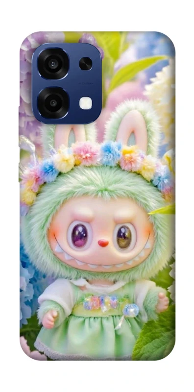 Чохол на Oppo A6 Pro 4G/5G Labubu & Flowers ver.2 фото 1 з 2