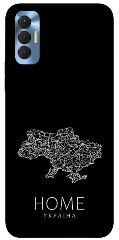 Чохол на TECNO Spark 8P Ukraine black map фото 1 з 1