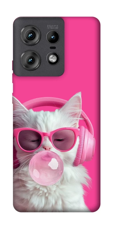 Чехол на Motorola Edge 50 Pro Pink kitty фото 1 из 1