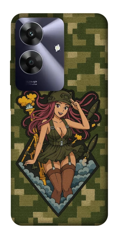 Чехол на Realme Note 60 Military Waifu фото 1 из 1