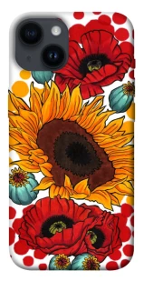 Чохол на Apple iPhone 14 (6.1") Соняшники та маки фото 1 з 1