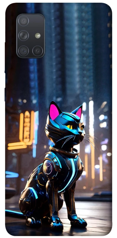 Чохол на Samsung Galaxy A71 Cyber cat фото 1 з 1