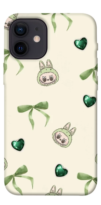 Чехол на Apple iPhone 12 mini (5.4") Labubu Green Heart фото 1 из 1