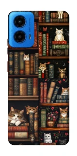 Чехол на Motorola Moto G45 Cats & Books фото 1 из 1