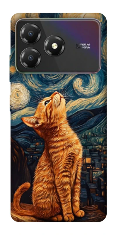 Чохол на ZTE Blade A36 van gogh cat фото 1 з 1
