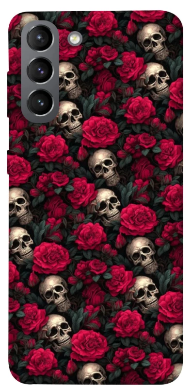 Чехол на Samsung Galaxy S21 Черепа и розы фото 1 из 1
